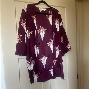 Peach Love California Purple Blouse